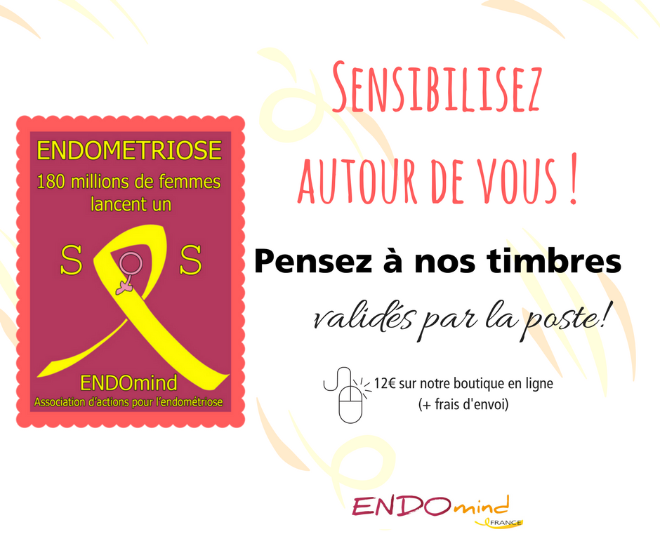 Timbres sensibilisation Endométriose Timbres roses