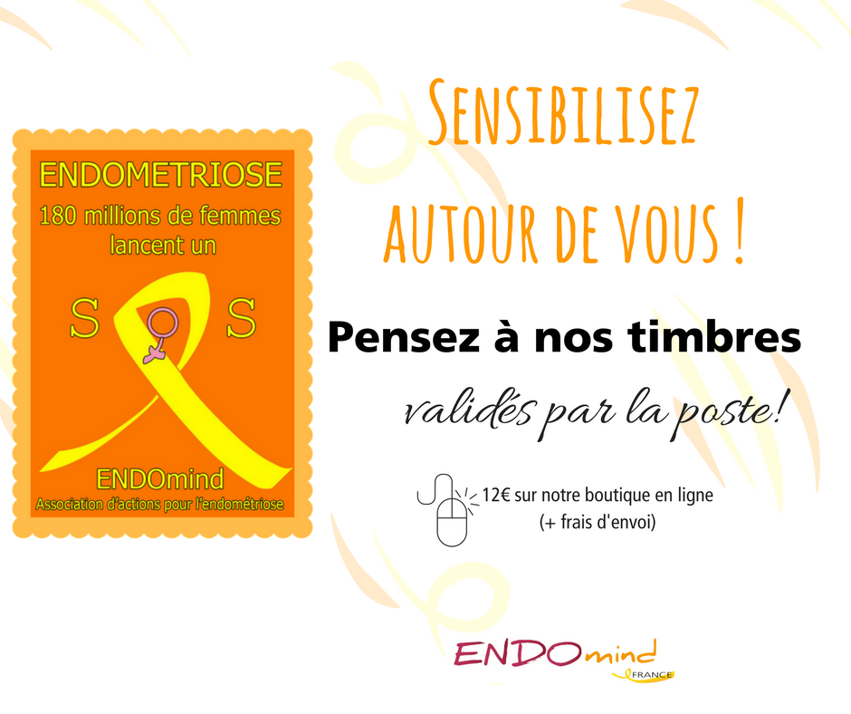 Timbres sensibilisation Endométriose Timbres orange