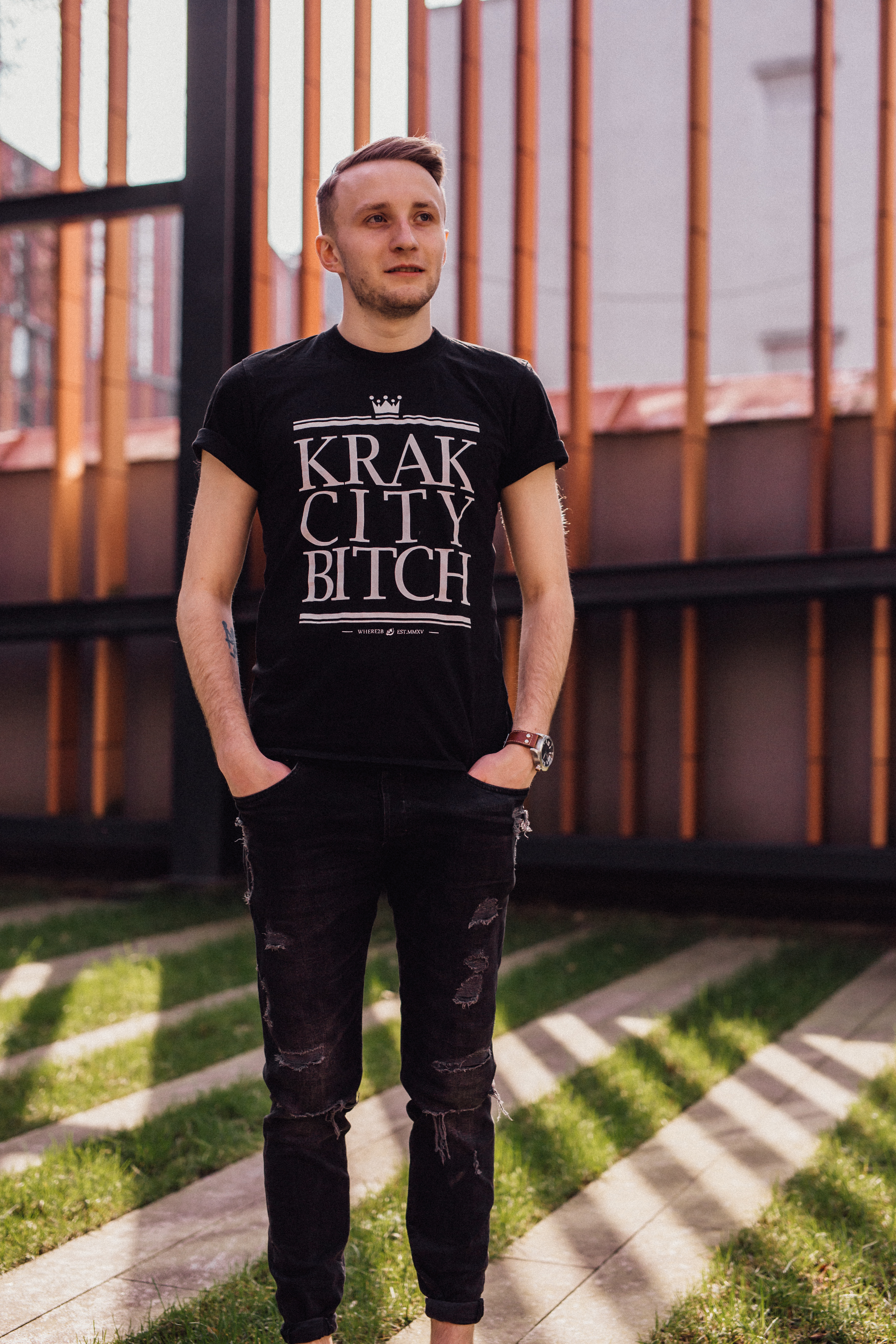 Krak City Bitch T-Shirt Black Large