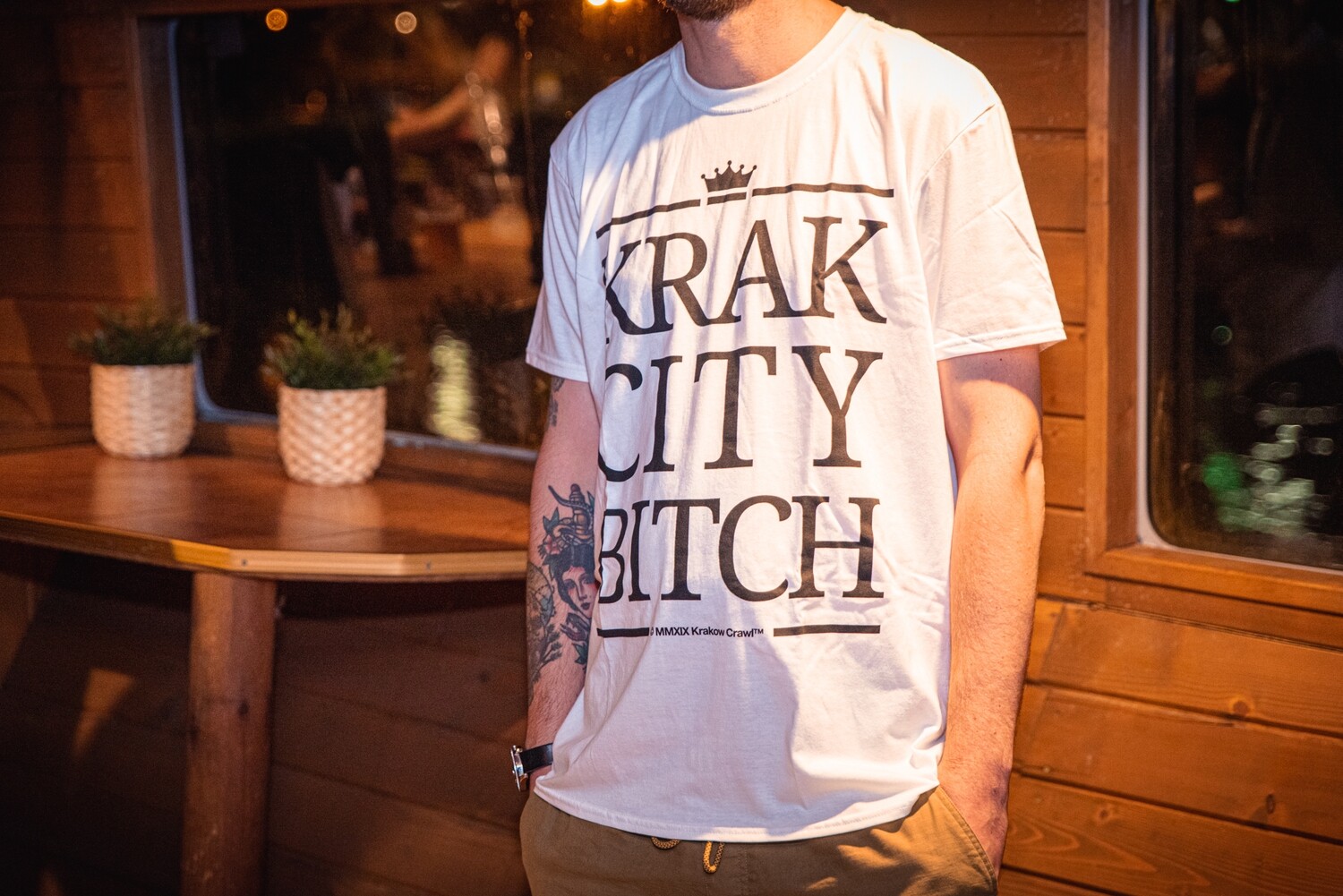 Krak City Bitch T-Shirt White Large Krak City Bitch T-Shirt White Large