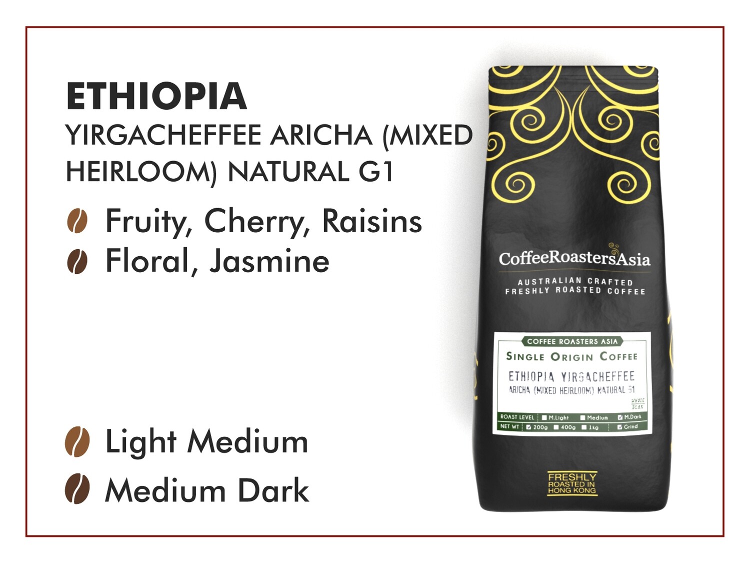 Ethiopia Yirgacheffee Aricha Mixed Heirloom Natural G1