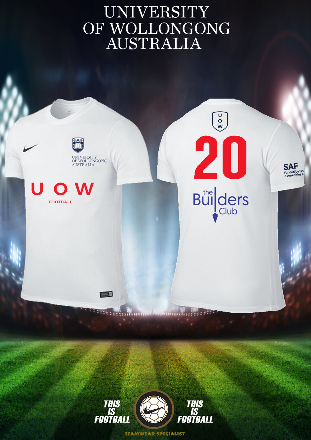 UOWFC 2019 Nike Home White Playing Jersey - Womens 25