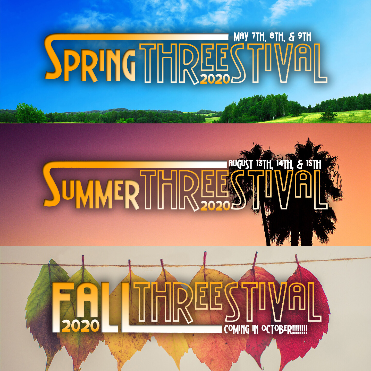 2020 Threestival Season Pass (Spring/Summer/Fall)
