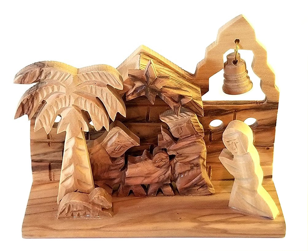 Holy Land Olive Wood Nativity Miniature 00028