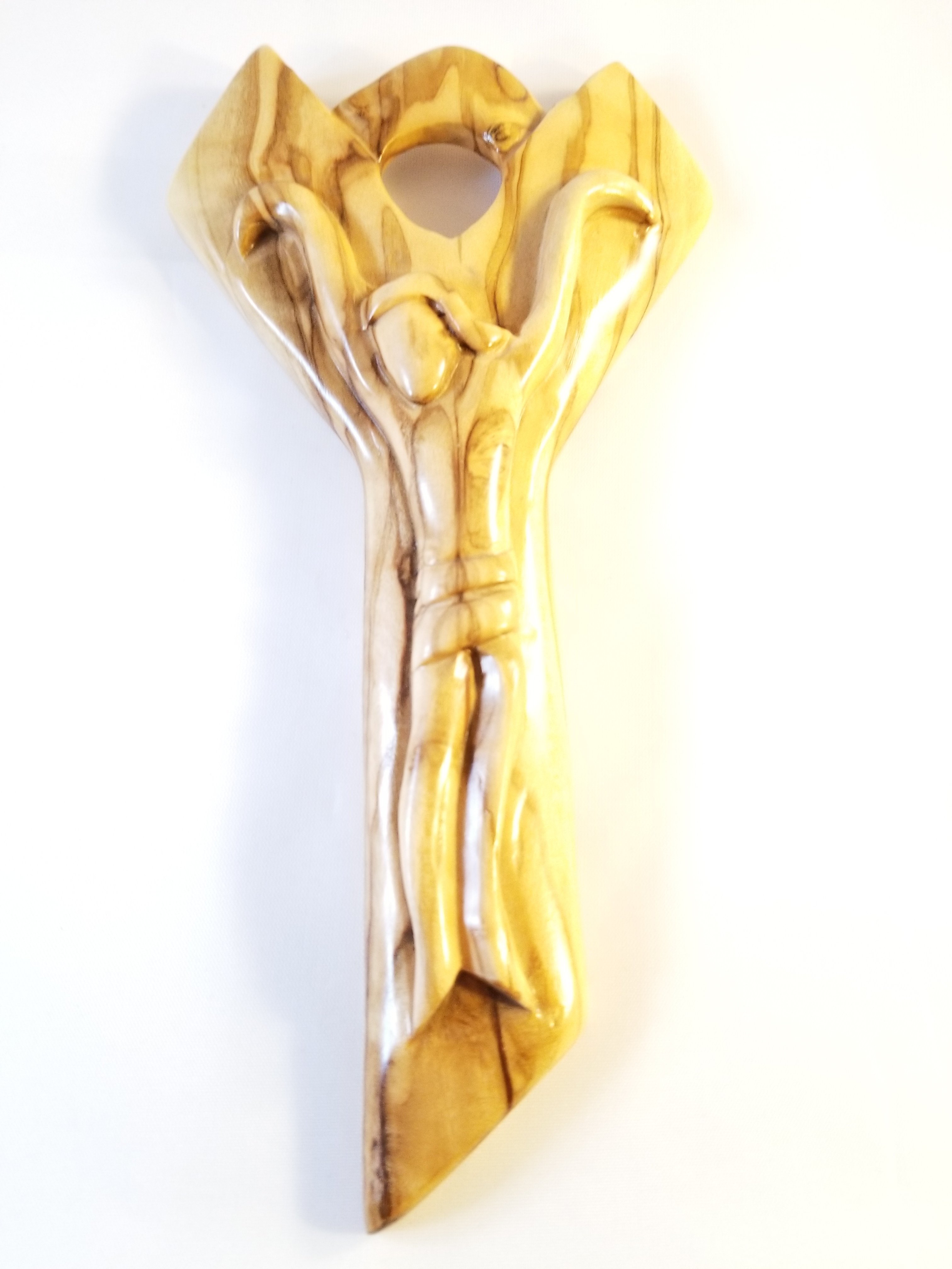 Artistically Carved Olive Wood Crucifix 1003