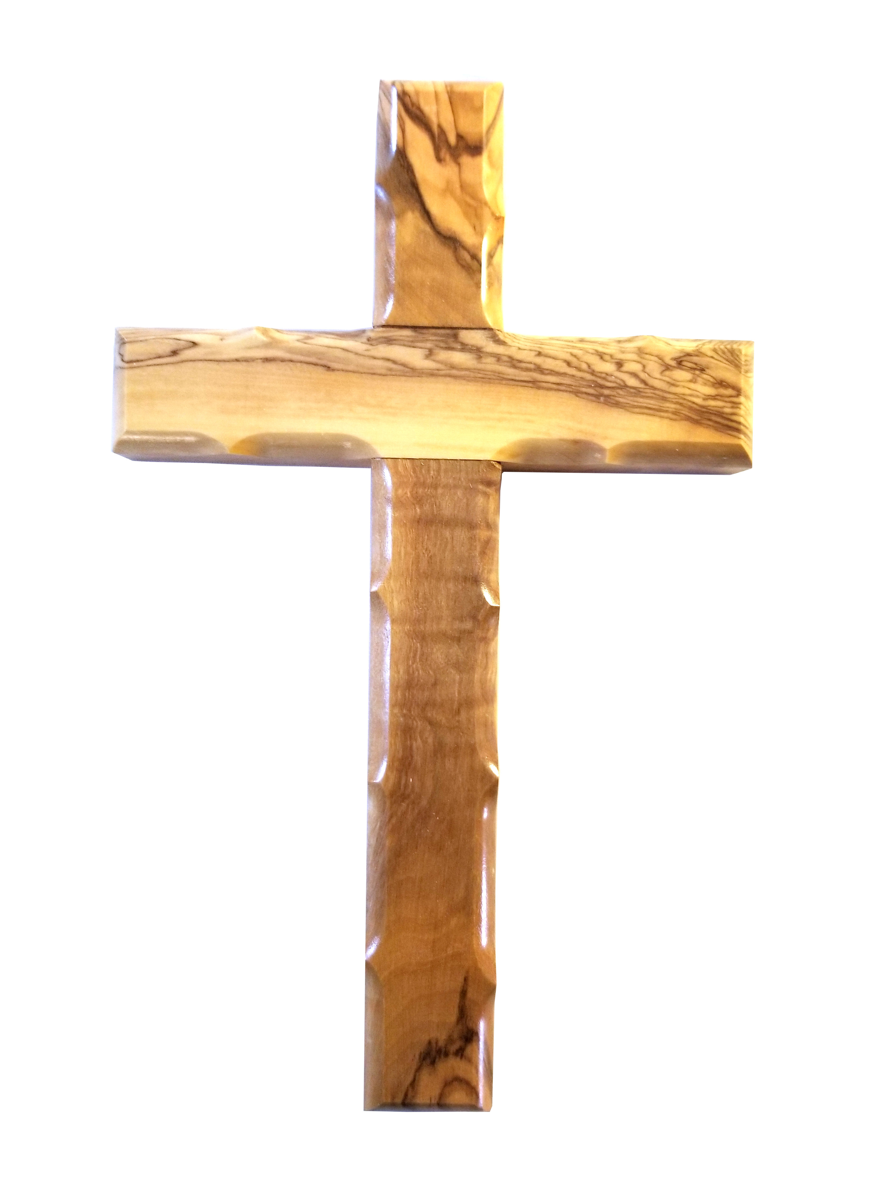 Handcrafted Olive Wood Cross from Bethlehem - Medium 00032