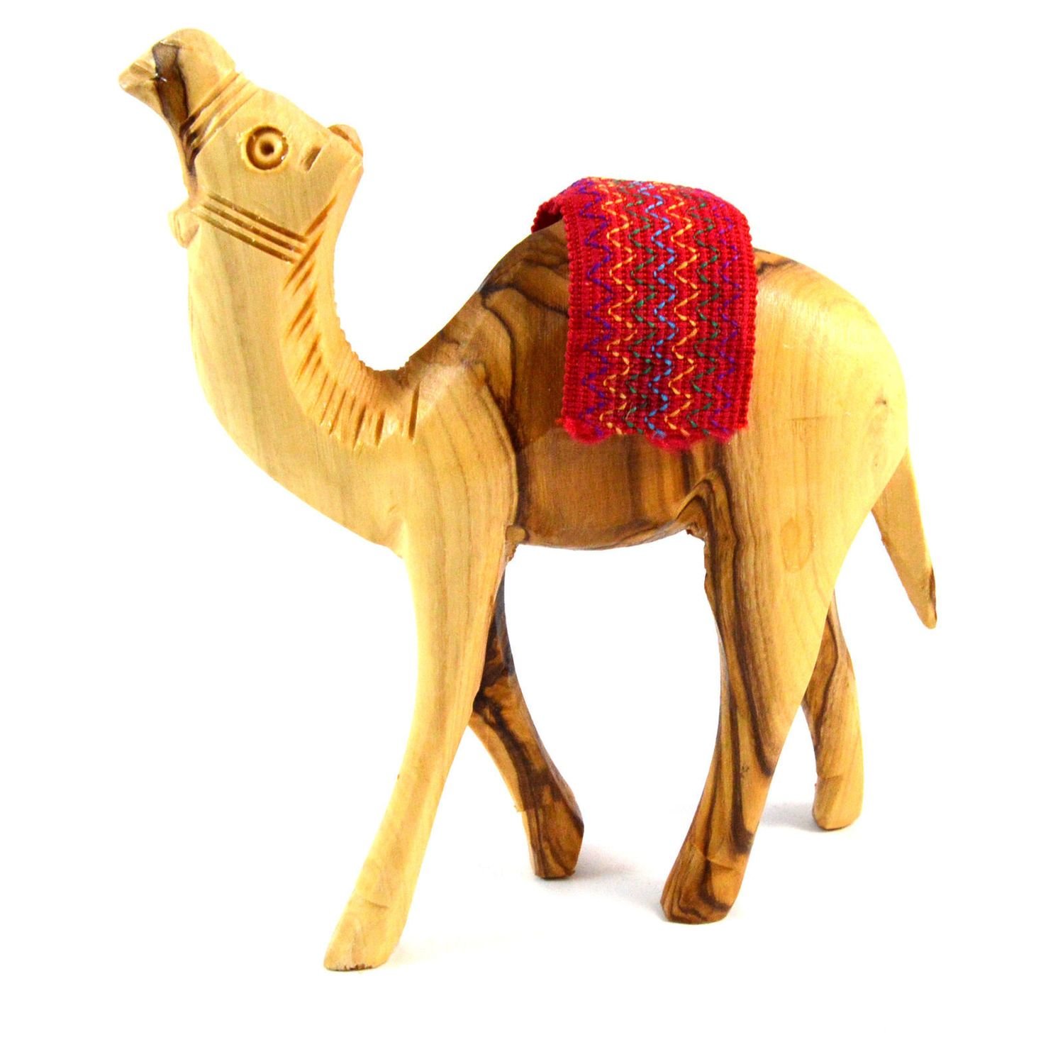 Handcrafted 6 Natural Olive Wood Camel