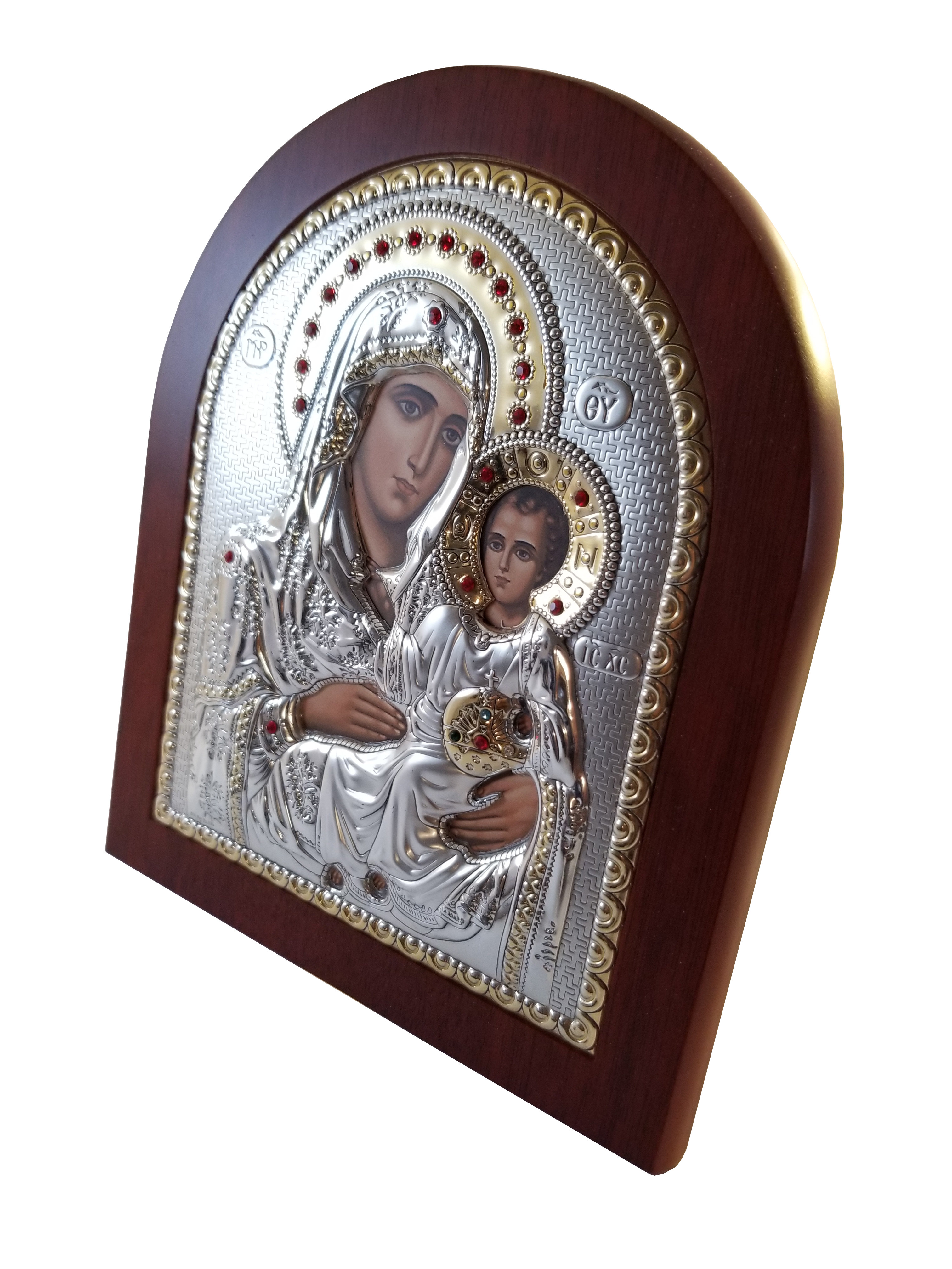 Catholic Silver 925′ Icon The Holy Family: Mary and Jesus
