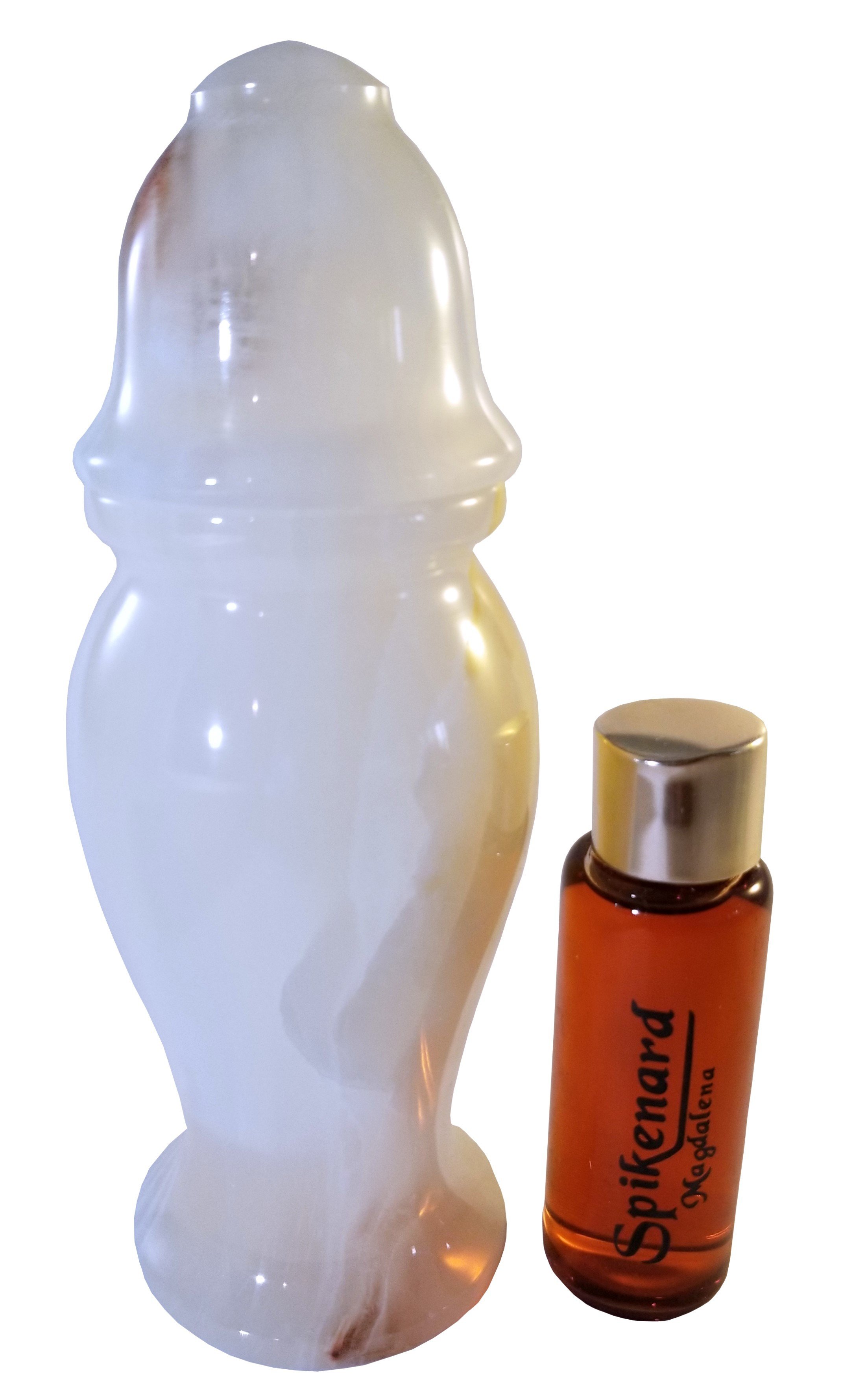 Alabaster Box 8" with 0.9 oz Spikenard Oil 00051