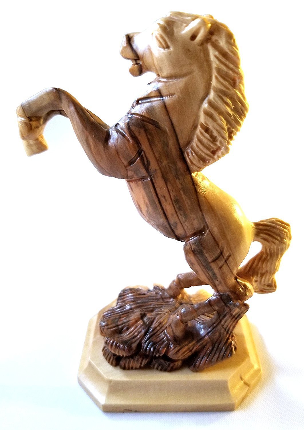 Horse Sculpture carved from Bethlehem Olive Wood 00060