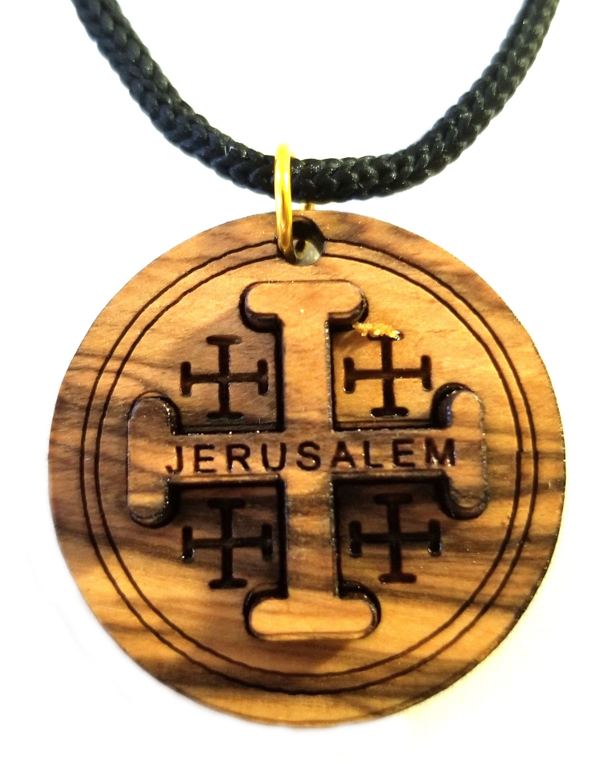 Multilayered Peace Dove Olive Wood Pendant 00068