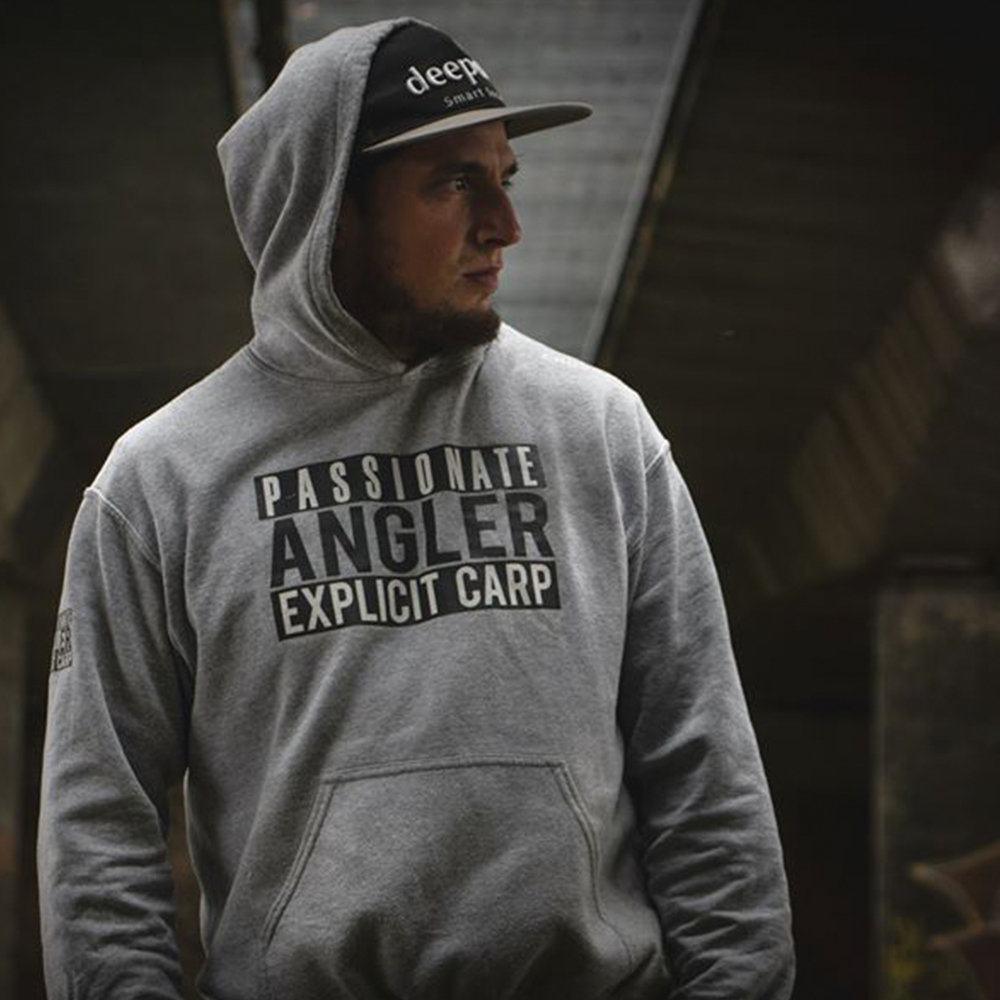 Carpcrossing Explicit Carp Zipped Hoodie Grey