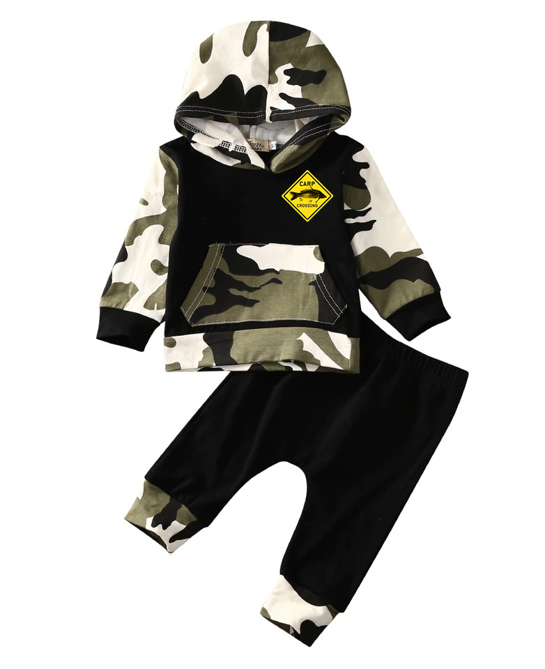 Carpcrossing baby & kids camo jogger and hoodie