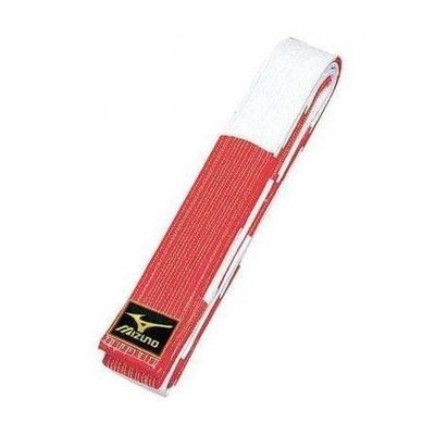 CINTO MIZUNO SENSEI BRANCO E VERMELHO