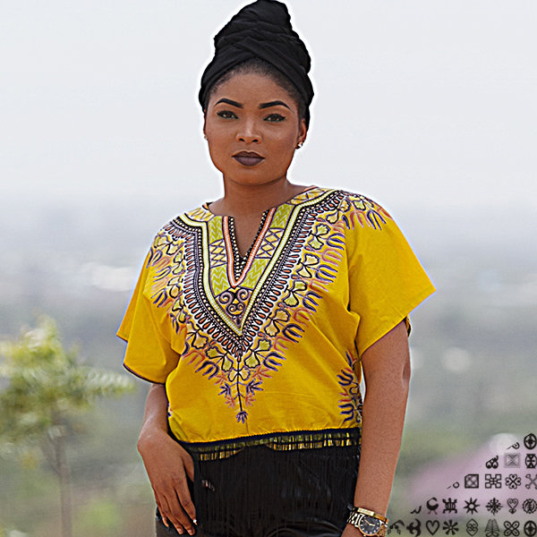 Dashiki Crop Top with Fringes