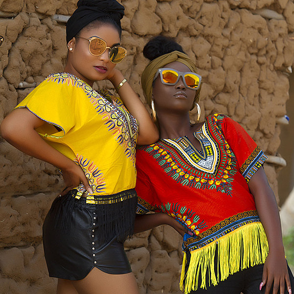 Dashiki Crop Top with Fringes ADK-JJ-016