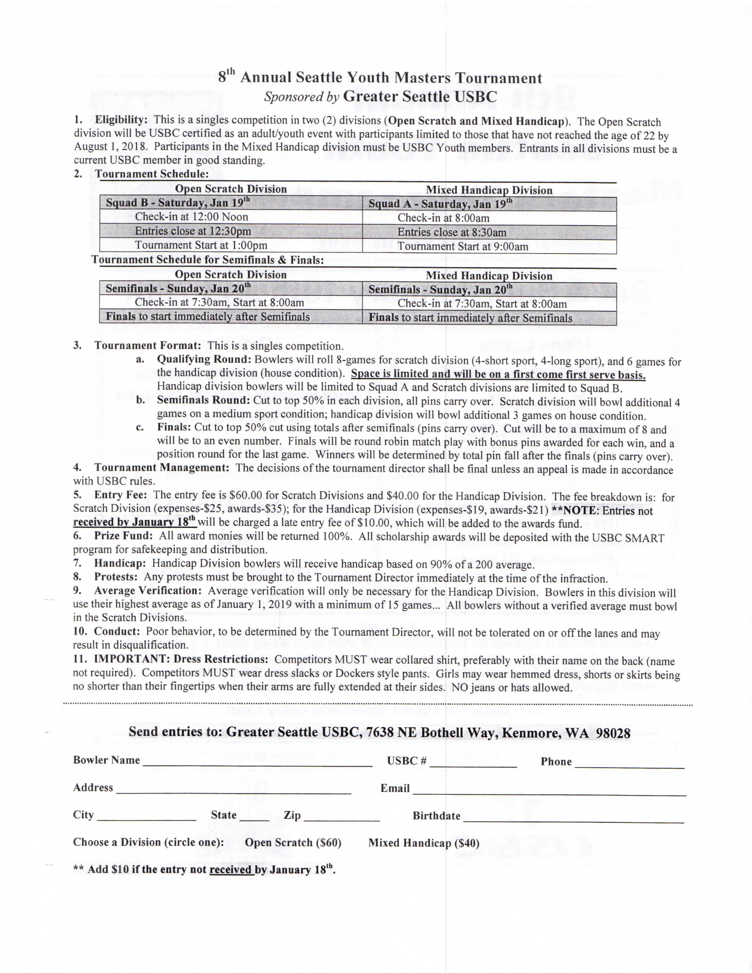 Seattle Youth Masters Tournament