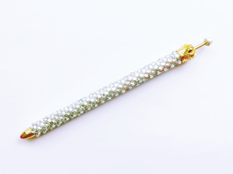 ボールペン キラキラペンULKA シルバー ラインストーン 替え芯1本付き ekmattra-sc-silver