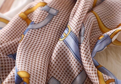 Scarf - Tiny Houndstooth Check and Bits Scarf - Tiny Houndstooth Check and Bits