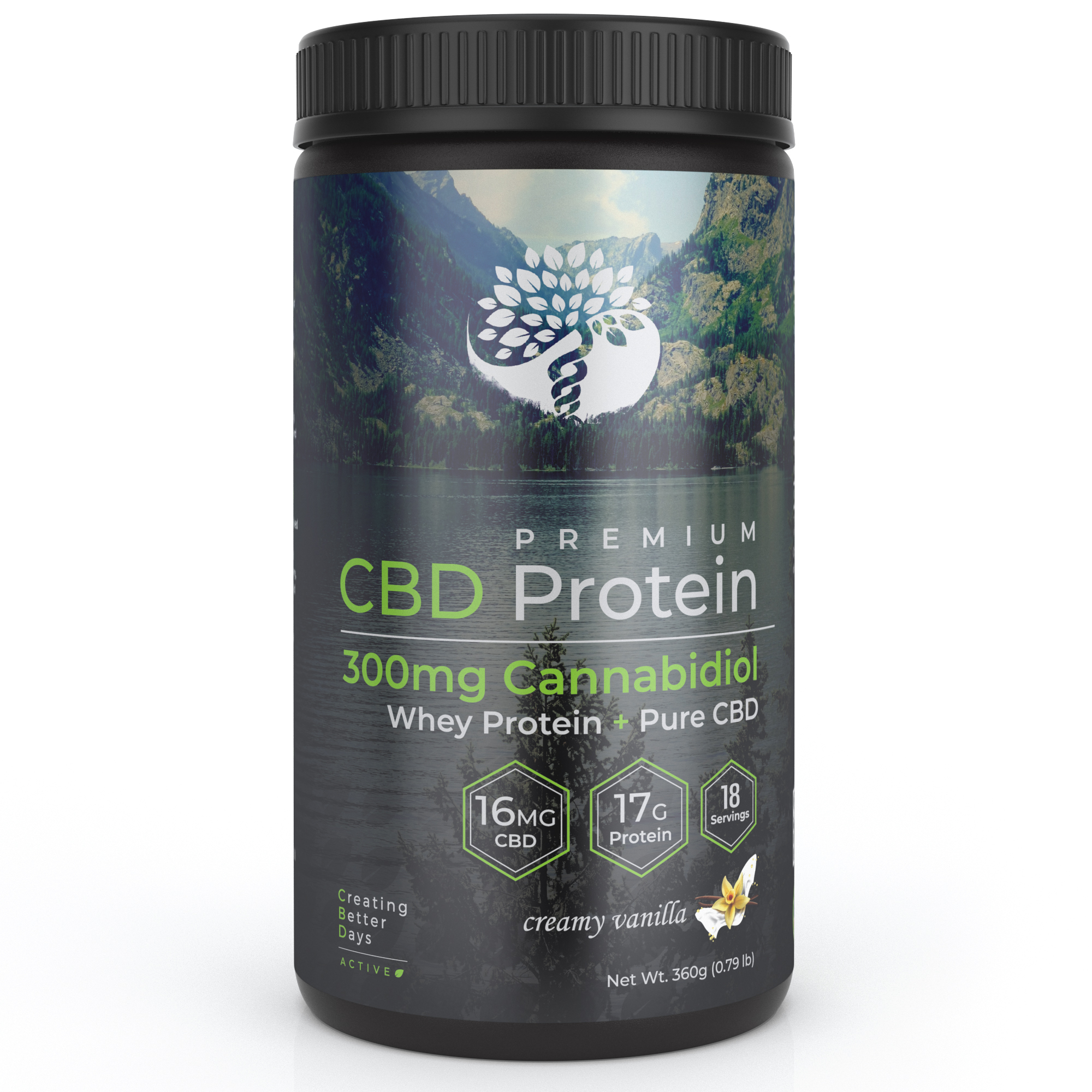 CBD Whey Protein Powder – 300mg - Vanilla 00061