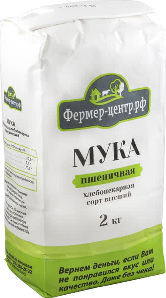 Мука пшеничная высший сорт 2кг Мука пшеничная высший сорт 2кг