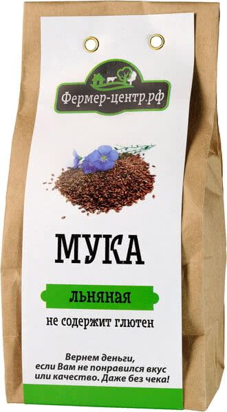 Мука безглютеновая льняная 400г Мука безглютеновая льняная 400г