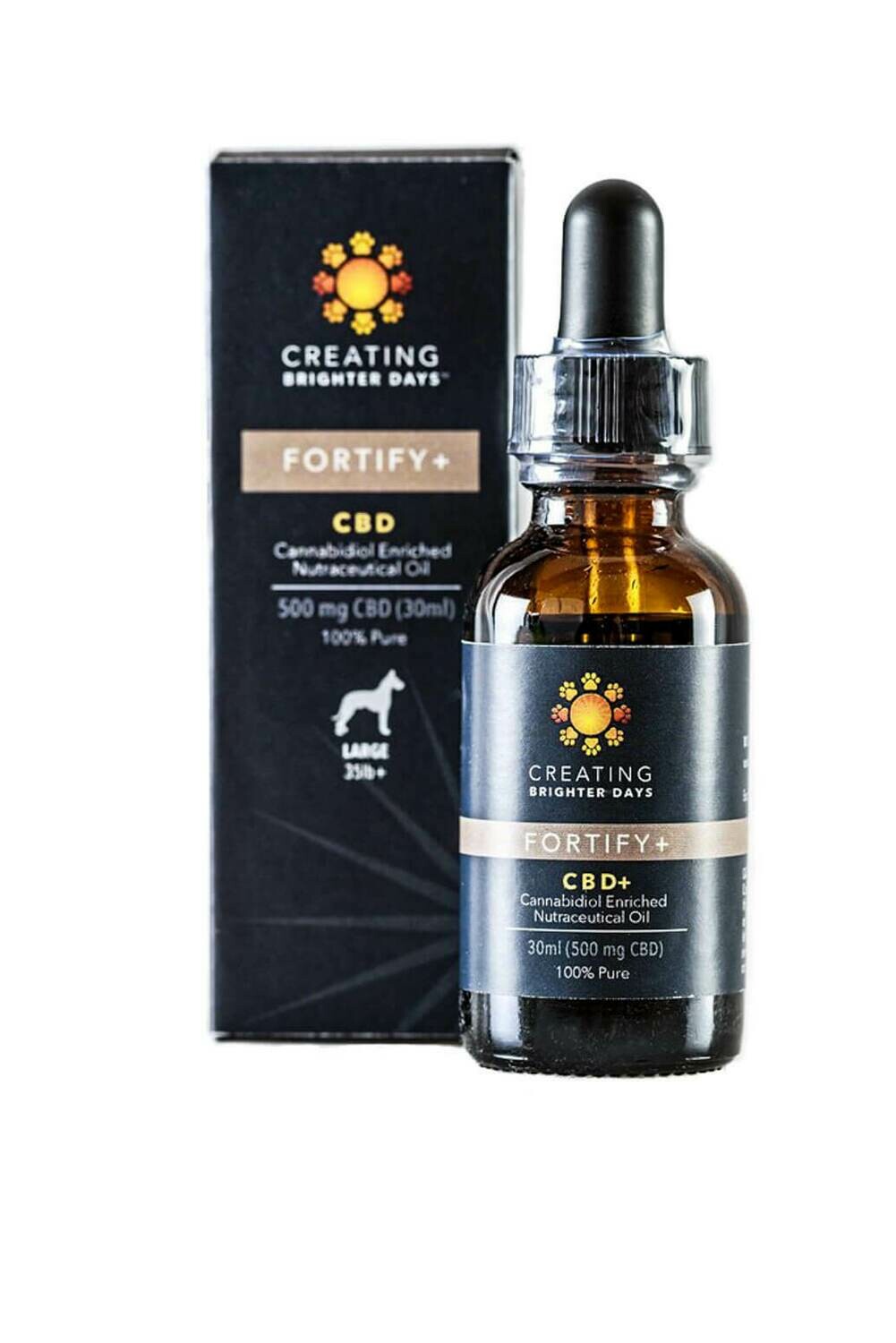 Fortify 500 Nutraceutical Pet Oil by Creating Brighter Days (Large Dogs >35Lbs) Fortify 500 Nutraceutical Pet Oil by Creating Brighter Days (Large Dogs >35Lbs)