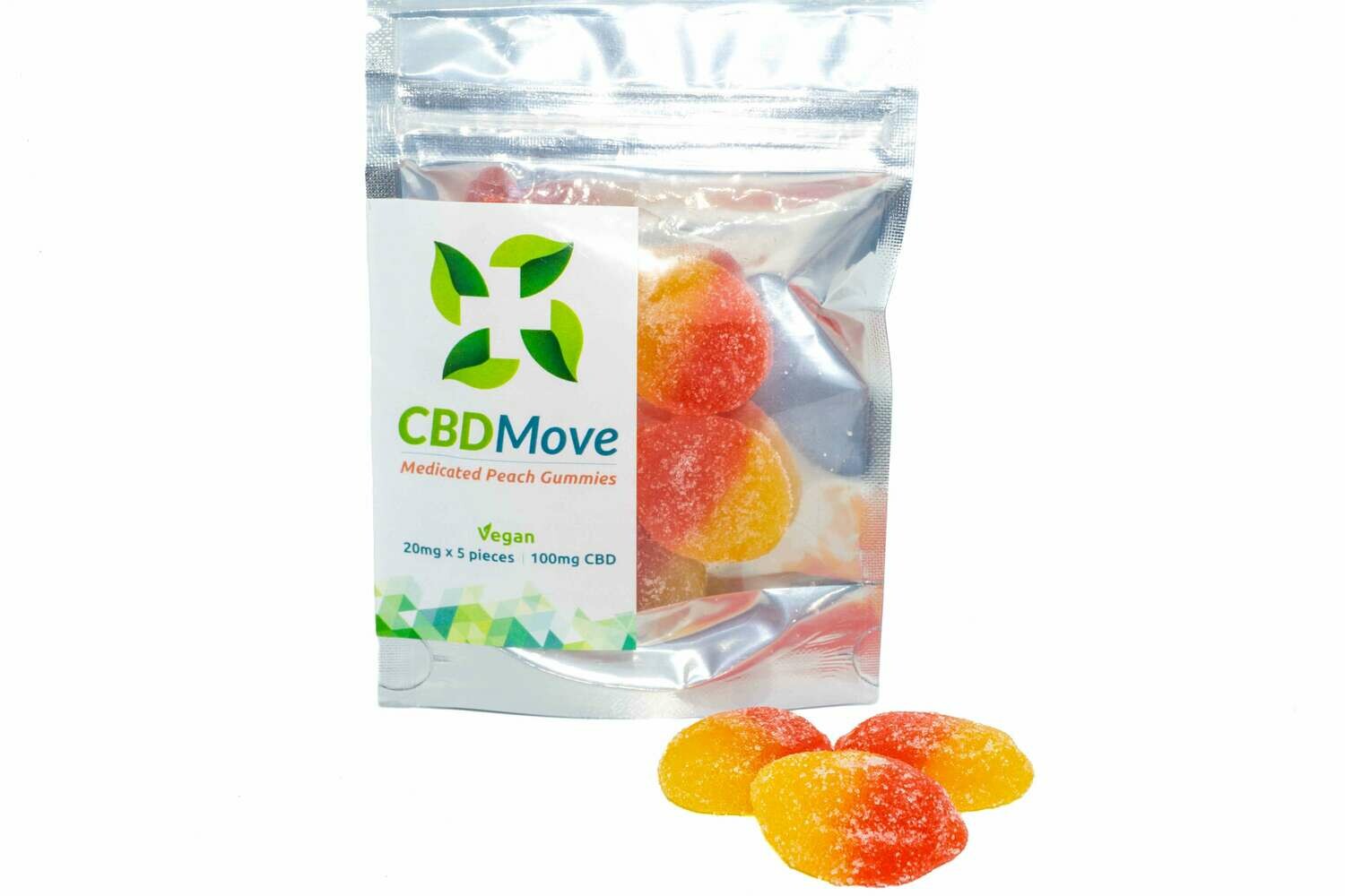 Vegan Peach CBD Gummies By CBD Move Vegan Peach CBD Gummies By CBD Move