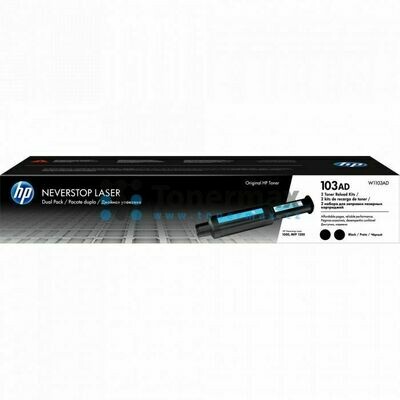 HP 103AD Dual Pack Neverstop Laser Toner Reload Kit, Black HP 103AD Dual Pack Neverstop Laser Toner Reload Kit, Black