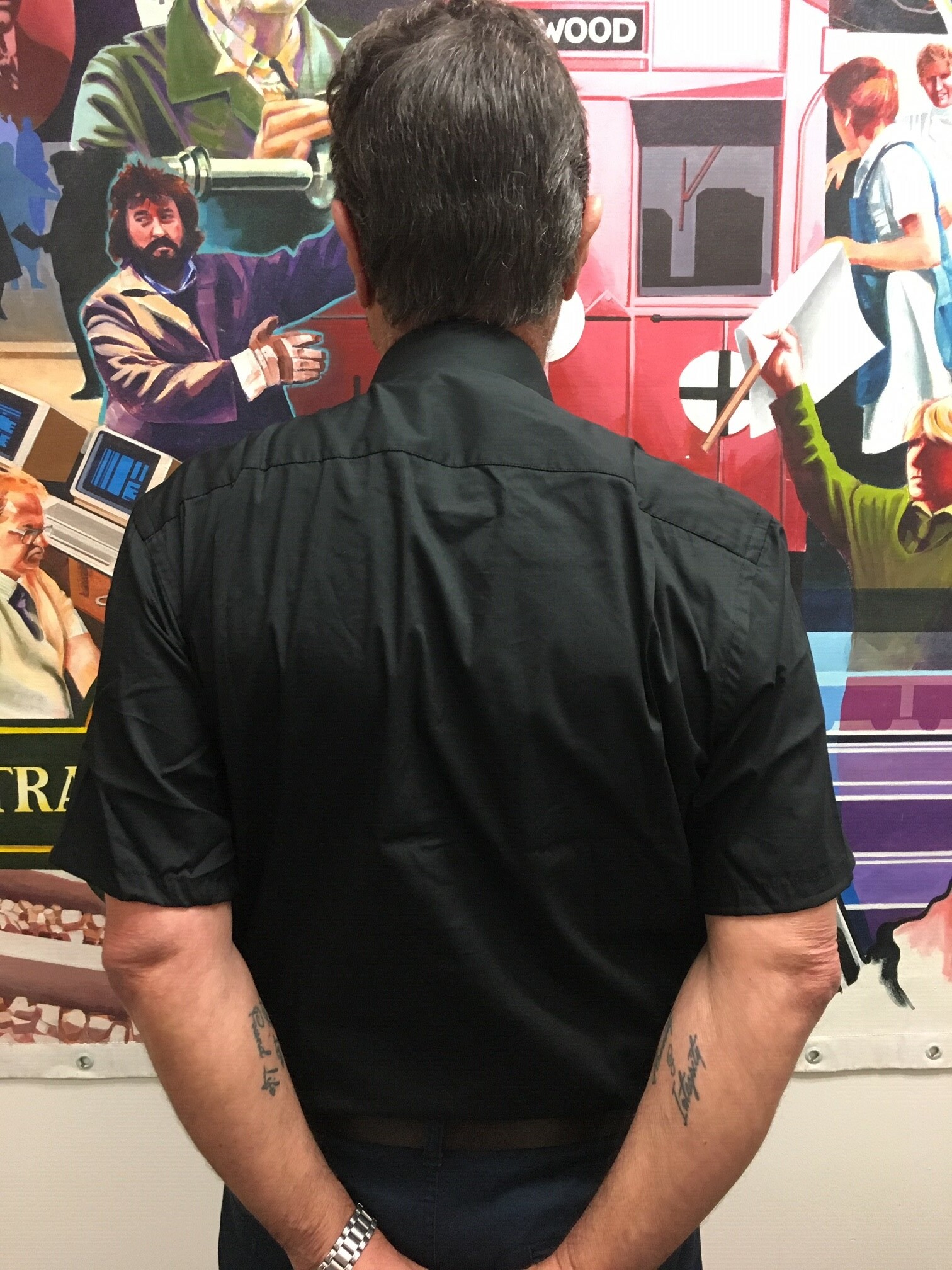 Men's Short Sleeve Business Shirt - Black