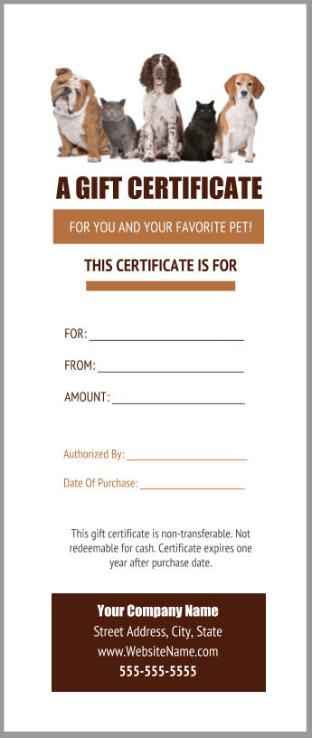 pet boarding gift certificates template bundle 14