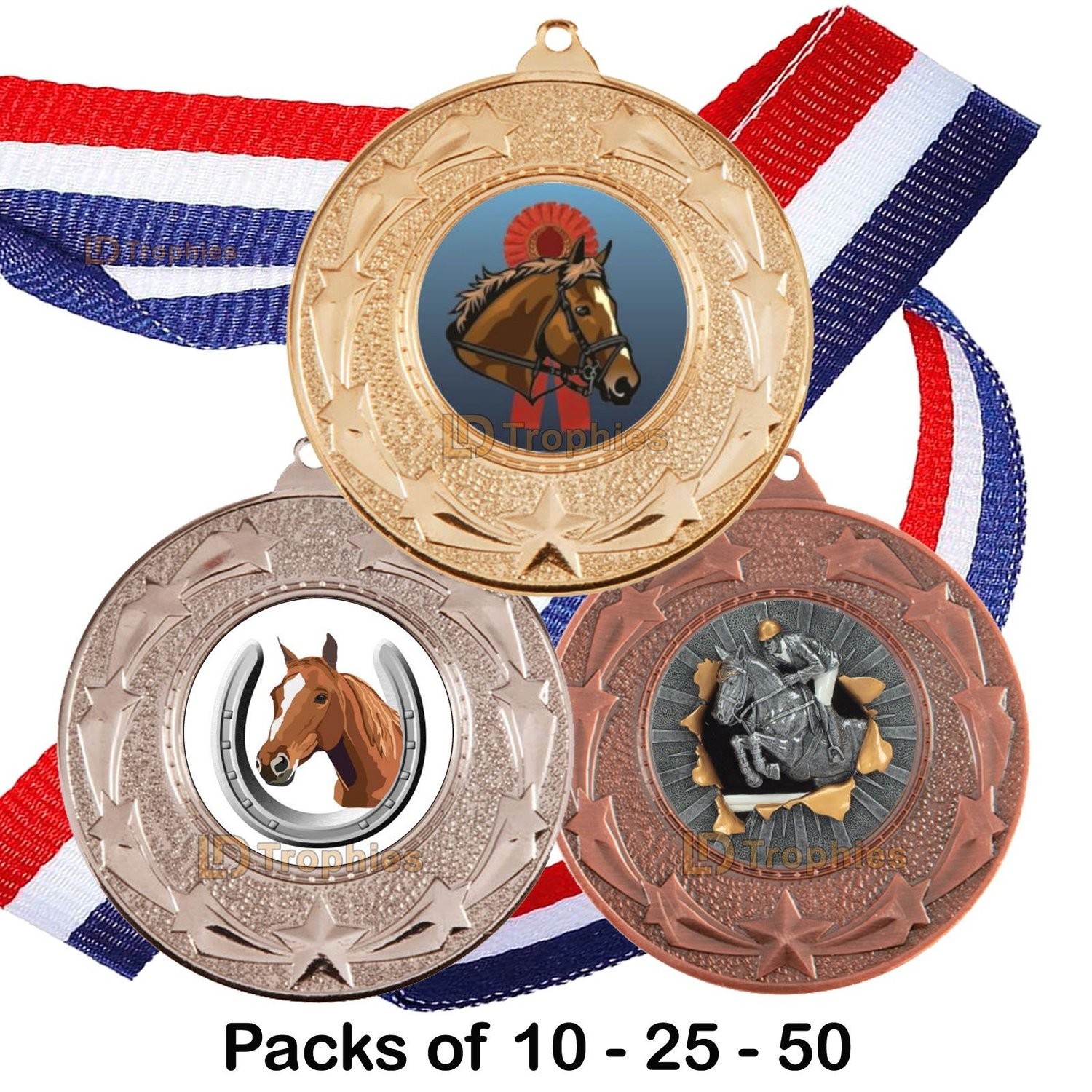 Horse / Equestrian Medal & Ribbon Packs LD Trophies