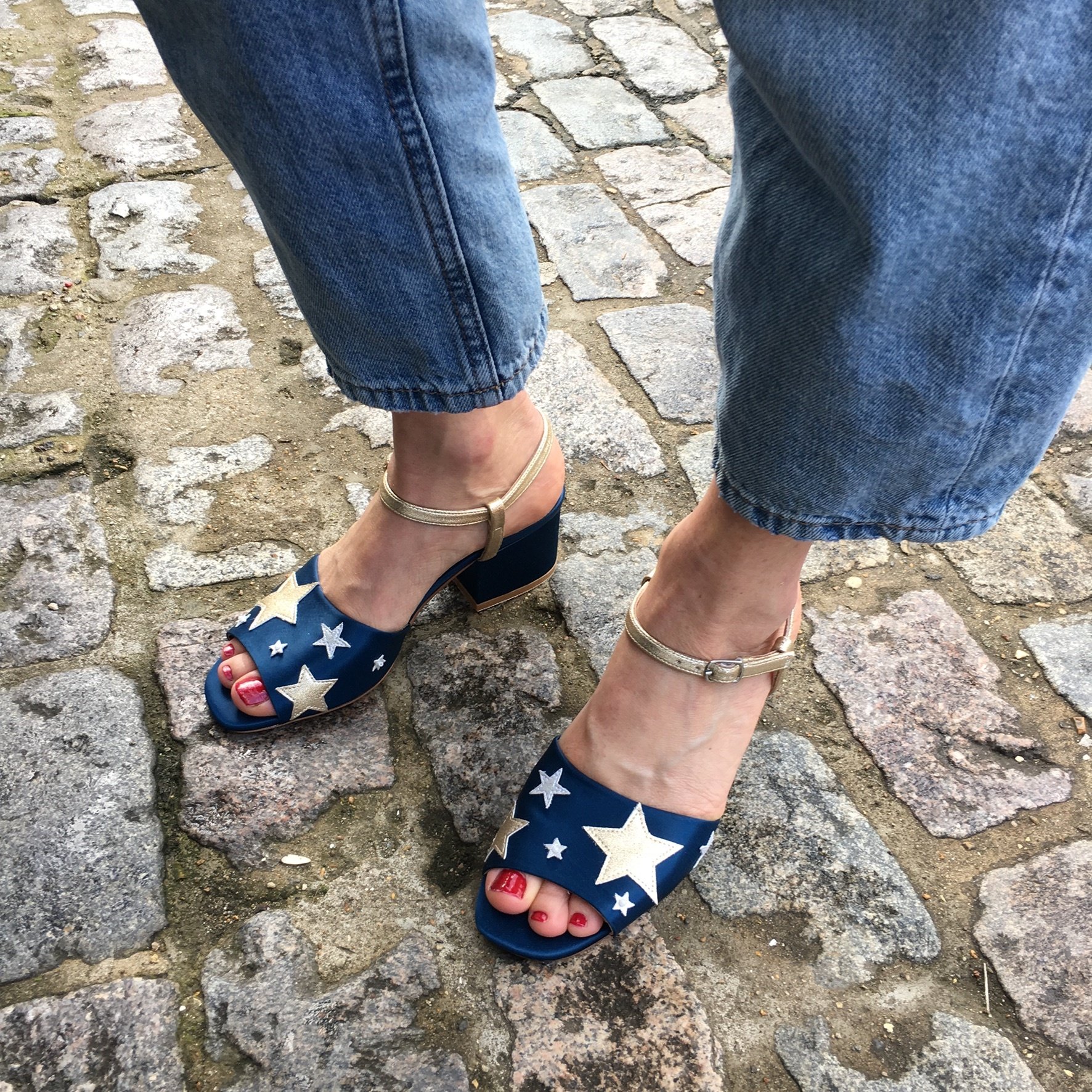 Pearl&stud newington teal star sandals Pearl&stud newington teal star sandals
