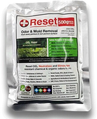 Reset Chlorine Dioxide Black Pak (500g.) Reset Chlorine Dioxide Black Pak (500g.)