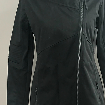 mondetta asymmetrical hooded jacket