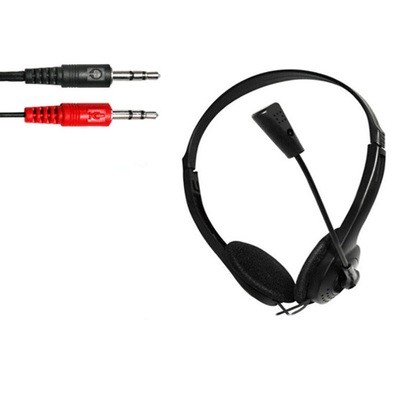 Audifonos con microfono basic plug 2x3.5mm Audifonos con microfono basic plug 2x3.5mm