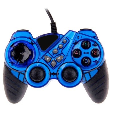 Control USB PC Con 2 Motores + Vibration Azul Control USB PC Con 2 Motores + Vibration Azul