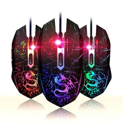 Mouse Gaming 3200DPI con Cable Trenzado (Hydra USA) Mouse Gaming 3200DPI con Cable Trenzado (Hydra USA)