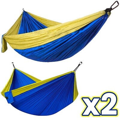 COMBO 2 Hamacas Nylon Paracaidas Para 2 Personas COMBO 2 Hamacas Nylon Paracaidas Para 2 Personas