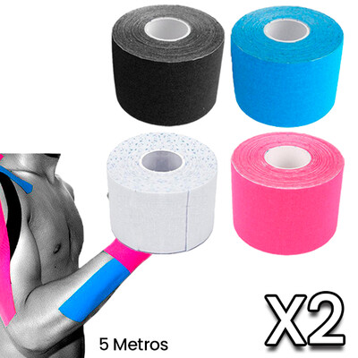 Combo de 2 Kinesio Tape Rollo (5 metros) Combo de 2 Kinesio Tape Rollo (5 metros)