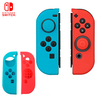 Estuche Silicon Joy-Con Rojo Azul Switch Estuche Silicon Joy-Con Rojo Azul Switch