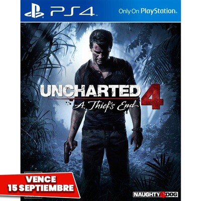 PS4 UNCHARTED 4: A Thief's End. Vence 15 Septiembre PS4 UNCHARTED 4: A Thief's End. Vence 15 Septiembre