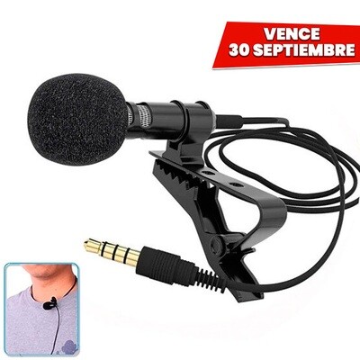 Microfono de Solapa Conexion 3.5mm. Vence 30 Septiembre Microfono de Solapa Conexion 3.5mm. Vence 30 Septiembre