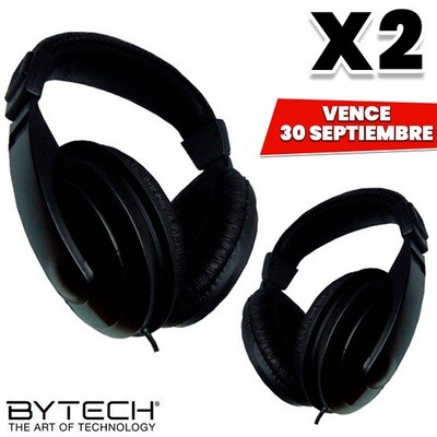 COMBO de 2 Audifonos Pro Grandes Bytech. Vence 30 Septiembre COMBO de 2 Audifonos Pro Grandes Bytech. Vence 30 Septiembre