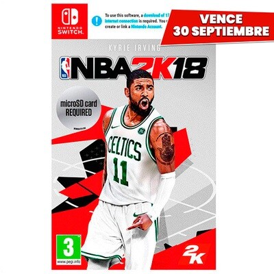 Nintendo Switch NBA 2K18. Vence 30 Septiembre Nintendo Switch NBA 2K18. Vence 30 Septiembre