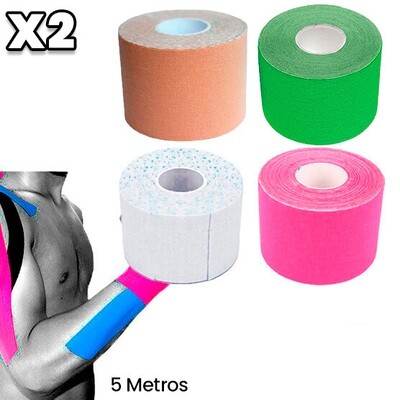 COMBO de 2 Kinesio Tape Rollo (5 metros) COMBO de 2 Kinesio Tape Rollo (5 metros)