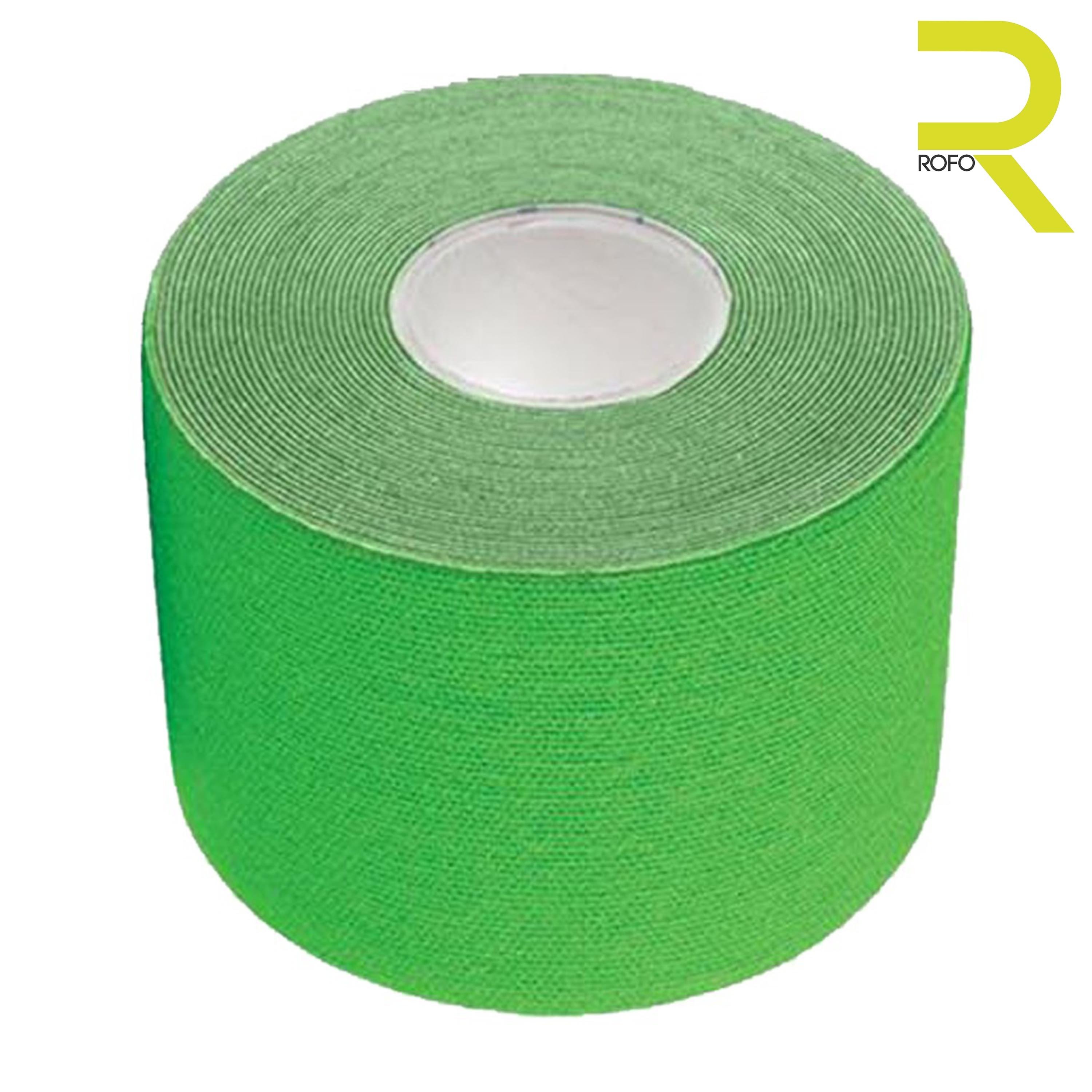 Rollo de 5 metros verde de Kinesiology tape para atletas de alto rendimiento. Guatemala