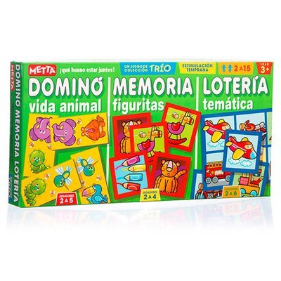 Combo de 3 Juegos (Memoria , Loteria, Domino) Combo de 3 Juegos (Memoria , Loteria, Domino)