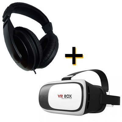 Combo Audifonos PRO Bytech + Lentes VR BOX 2 para Celular Combo Audifonos PRO Bytech + Lentes VR BOX 2 para Celular