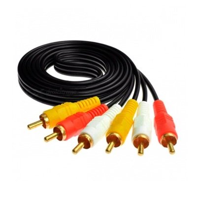 Cable video 3 RCA macho a 3 RCA macho (2 metros) Cable video 3 RCA macho a 3 RCA macho (2 metros)
